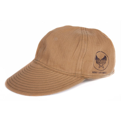 US ARMY AIR CORPS TROPICAL KHAKI A-3 MECHANICS CAP