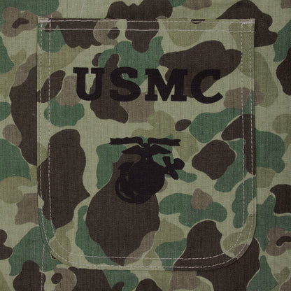 USMC P-42 CAMOFLAGE HBT JACKET LIGHT GREEN BACKGROUND