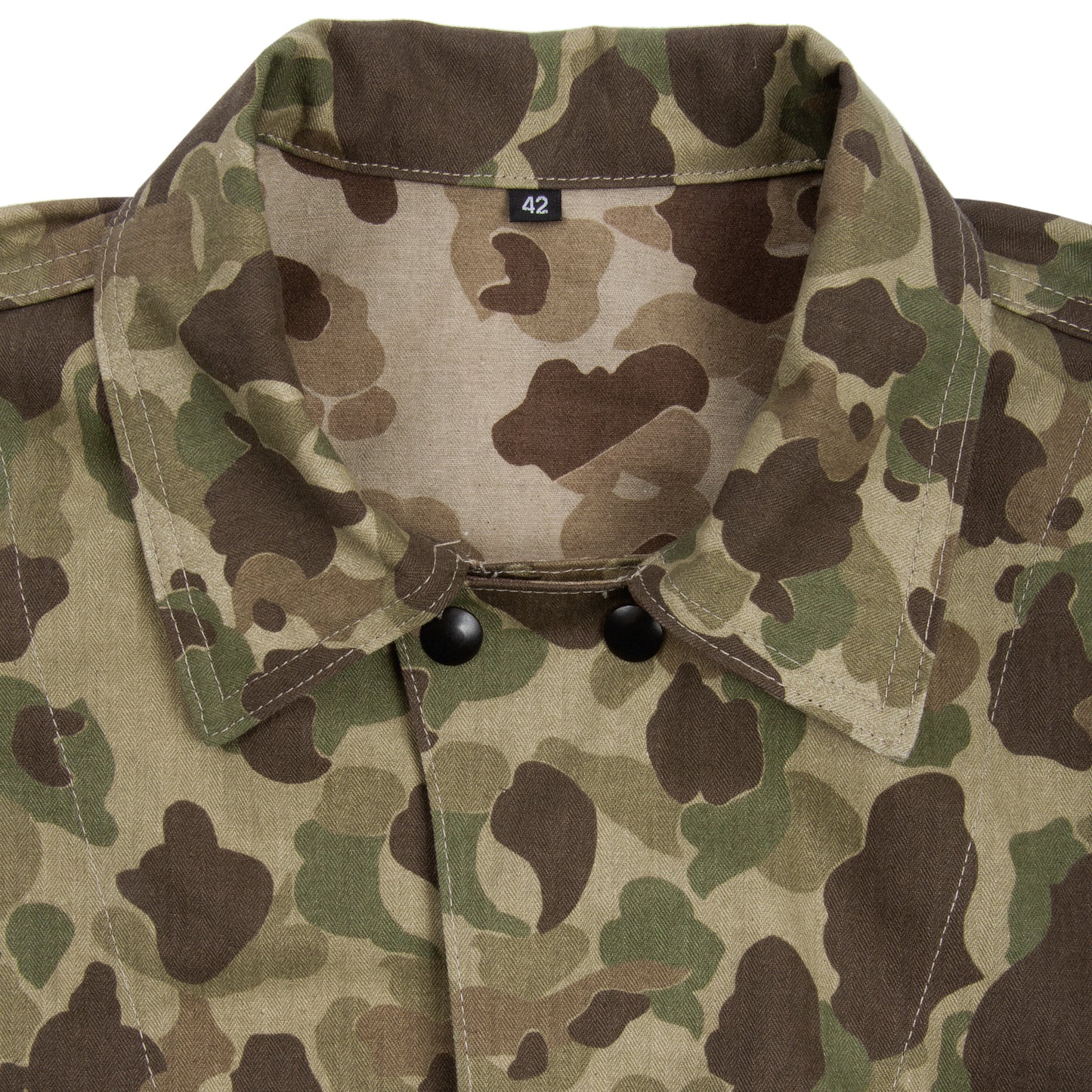 USMC P-42 CAMOUFLAGE HBT JACKET YELLOW BACKGROUND