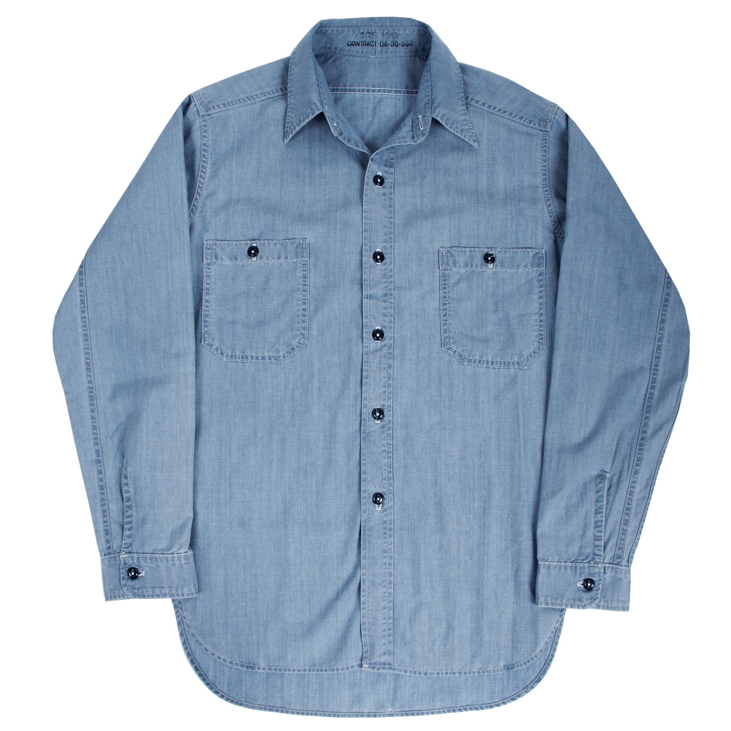 LATE WWII US NAVY CHAMBRAY SHIRTS