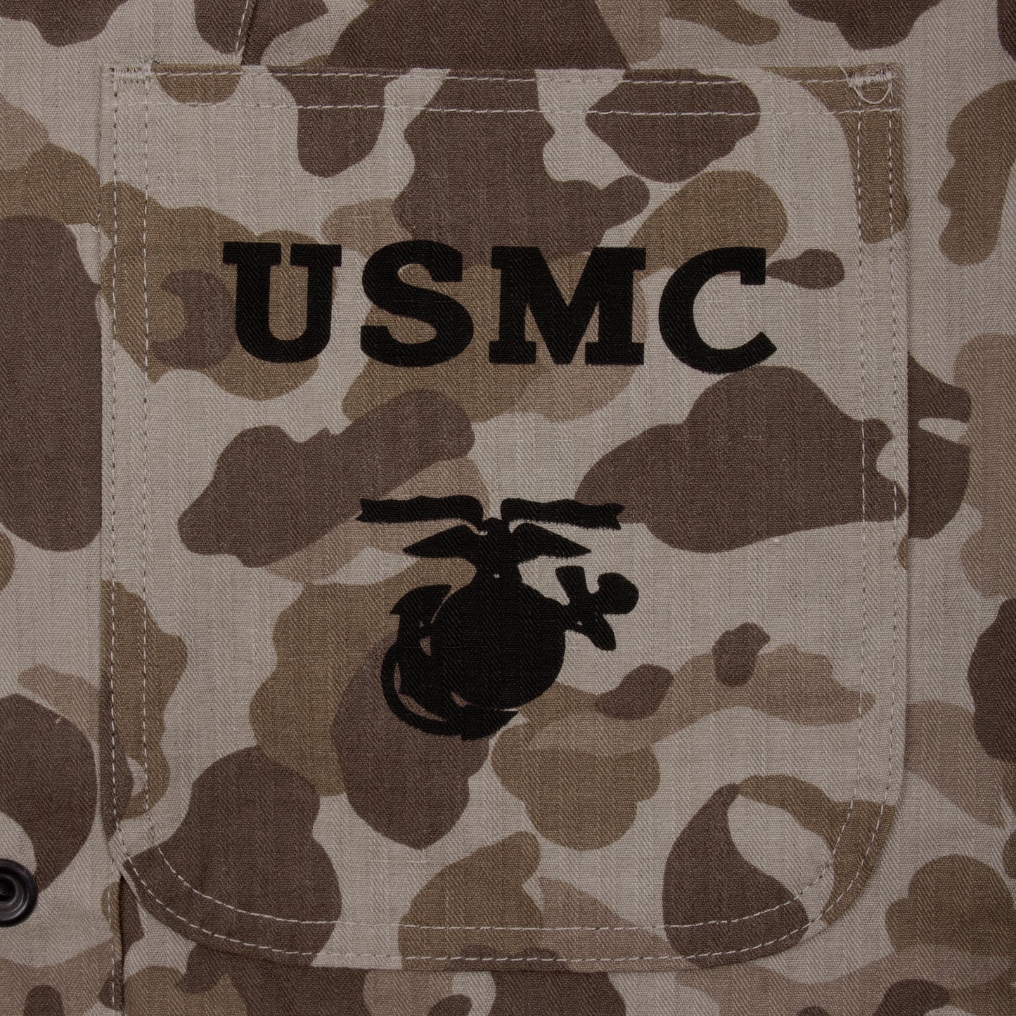 USMC P-42 CAMOFLAGE HBT JACKET LIGHT GREEN BACKGROUND