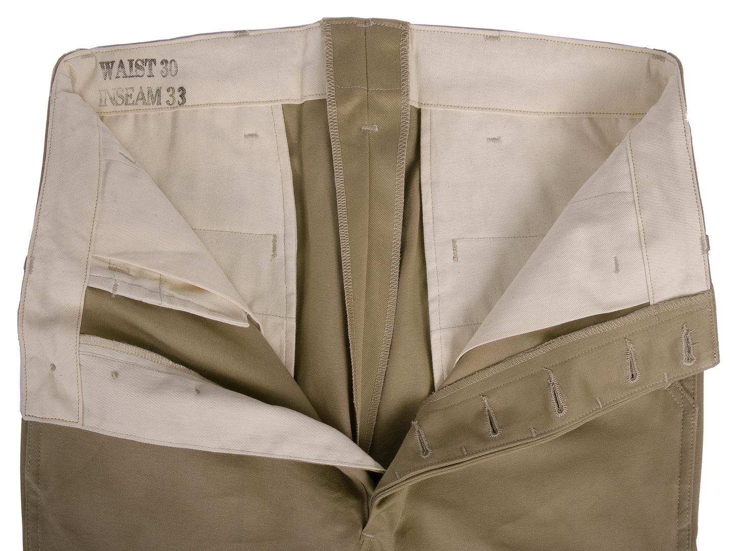 US WWII KHAKI SERVICE TROUSERS