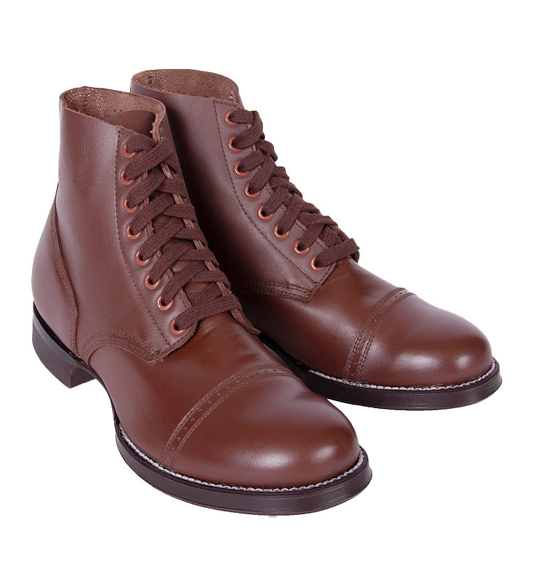 MODEL I RUSSET LOW BOOTS W/LEATHER SOLES